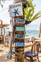 A beachside cafe in Bali, a popular destination for remote workers. Pic: Alamy/PA.