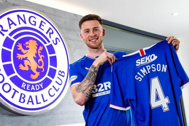 Jack Simpson has joined Rangers 'earlier than planned'