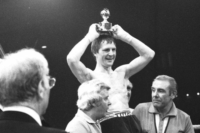 Jim Watt beat Charlie Nash for the World Lightweight boxing title at the Kelvin Hall in Glasgow, March 1980