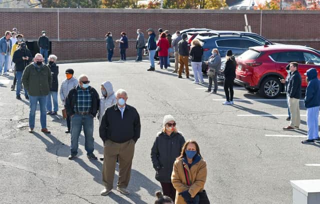 Voter turnout is forecast to hit 150m in the United States (Getty Images)