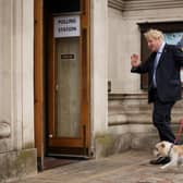 Boris Johnson votes in the council elections in London (Picture: Dan Kitwood/Getty Images)