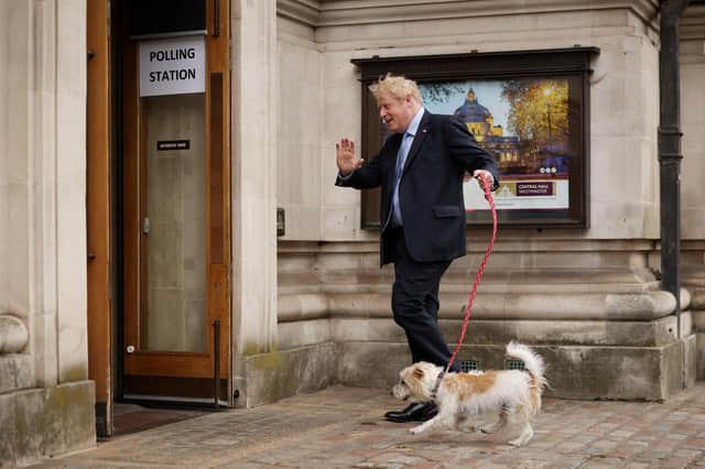 Boris Johnson votes in the council elections in London (Picture: Dan Kitwood/Getty Images)