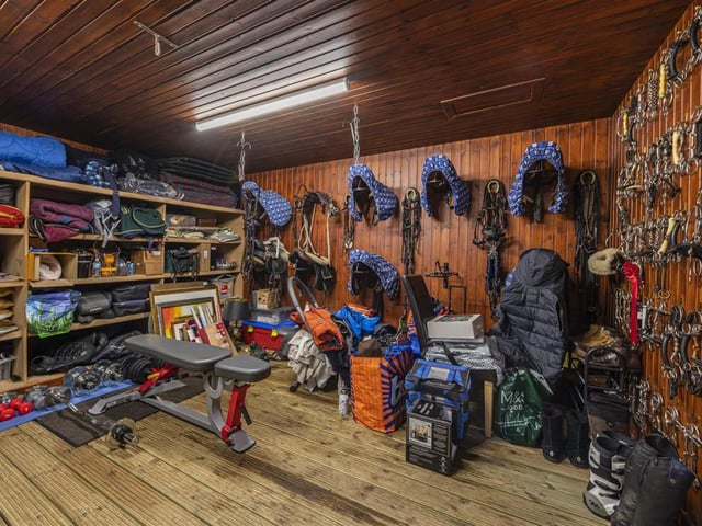 Tack room.
