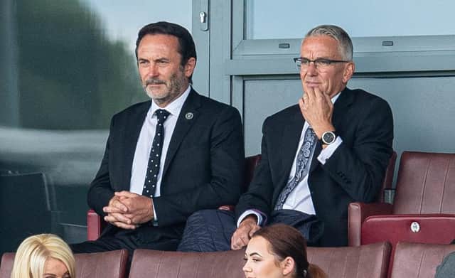 St Mirren chairman John Needham (right) has apologised for comments made about Rangers. (Photo by Ross MacDonald / SNS Group)