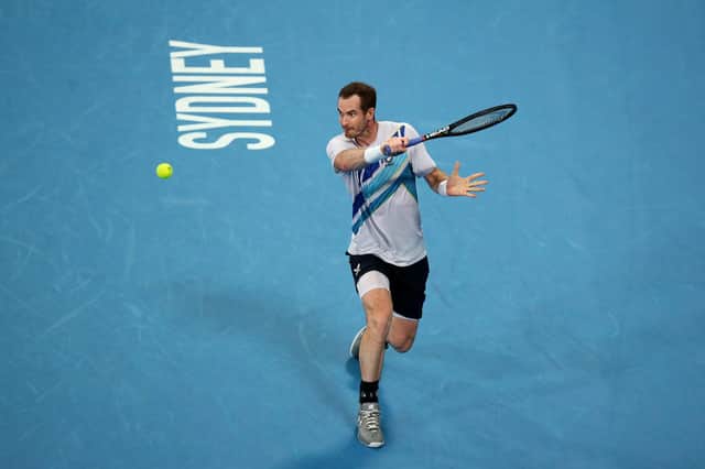 Andy Murray won his semi final match against Reilly Opelka during day six of the Sydney Tennis Classic. (Photo by Jason McCawley/Getty Images)