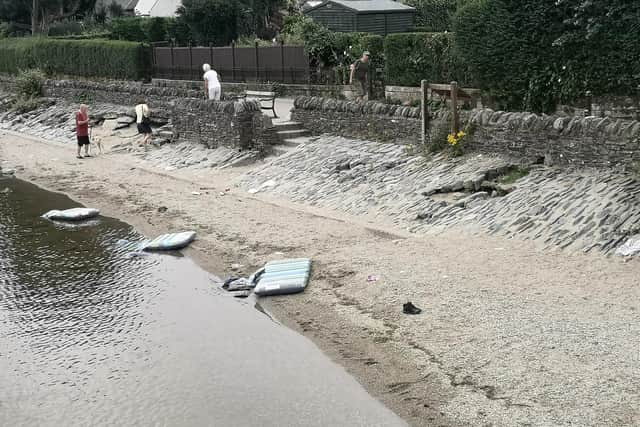 One resident said the atmosphere became 'threatening' to local residents  after up to 30 people gathered for a party by the pier. PIC: Contributed.