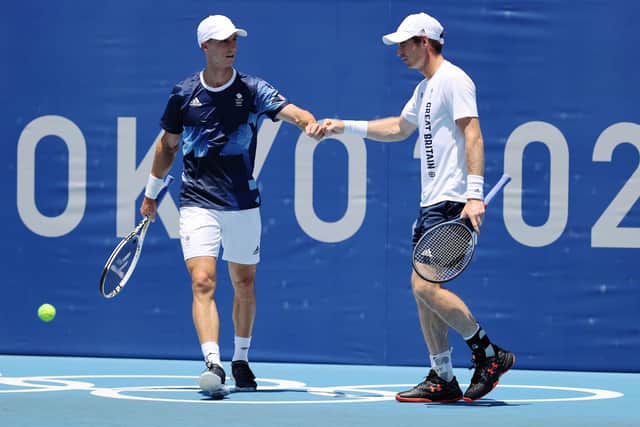 Andy Murray and Joe Salisbury are through in the men's doubles