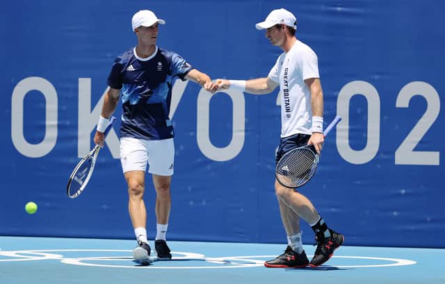 Andy Murray and Joe Salisbury are through in the men's doubles