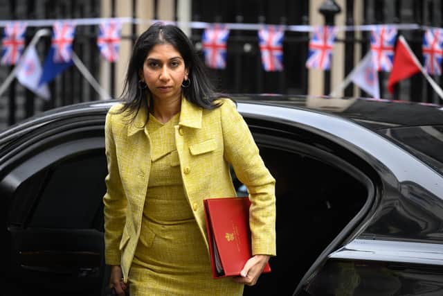 Home secretary Suella Braverman has said the Met Police is 'playing favourites' after commissioner Sir Mark Rowley did now bow to government pressure to block a pro-Palestine march from taking place during Remembrance Weekend. Picture: Getty Images