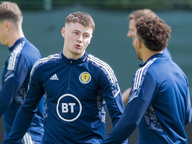 Nathan Patterson, pictured during a Scotland training session on Tuesday, is out of the World Cup play-off against Ukraine.  (Photo by Mark Scates / SNS Group)