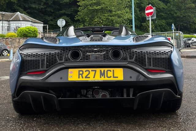 The Artura Spider has an aggressive rear profile featuring a functional lower diffuser. Picture: Roger Deacon