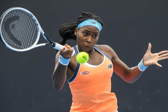 Coco Gauff suffered a surprise loss to Katie Boulter during a warm-up tournament ahead of the Australian Open. Picture: Andrew Brownbill/AP