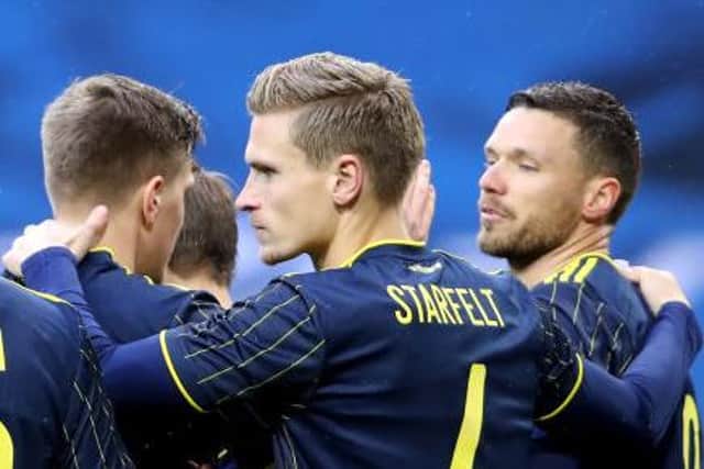 Carl Starfelt was called up to the Sweden squad earlier this year. (Photo by Linnea Rheborg/Getty Images)