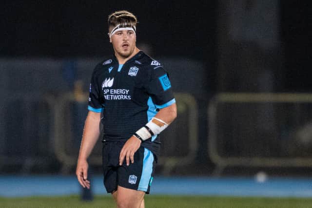 Murphy Walker in action for Glasgow Warriors during a pre-season match against Newcastle Falcons. (Photo by Ross MacDonald / SNS Group)