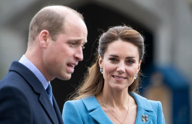 The Earl ad Countess of Strathearn at the Palace of Holyroodhouse during their recent visit to Scotland