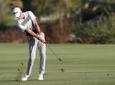 Martin Laird hits from the fairway on the 18th hole during round three of the Shriners Hospitals For Children Open at TPC Summerlin in Las Vegas. Picture: Matthew Stockman/Getty Images