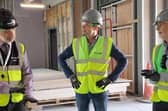 Visiting the construction crew at ARI