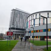 The Queen Elizabeth University Hospital and Royal Hospital For Children (in foreground). Picture: John Devlin