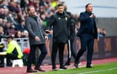 Hearts boss Robbie Neilson laughs at a decision by the referee during the draw with Ross County.