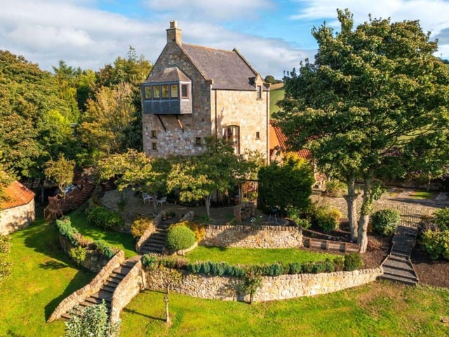 Castles don't have to be enormous - Pirwindy Keep has a relatively manageable six bedrooms, three bathrooms and three public rooms. It may have only been built in 1998, but it has the looks of a traditional fortified keep designed to be defended against enemies. The 1.6 acres of garden include a summerhouse and a burn, all located near Largo in the highly sought after East Neuk of Fife. The owners are looking for offers over £1.95 million.