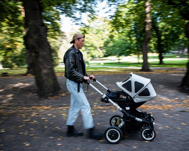 Fathers could use more paternity leave to help look after their babies (Picture: Jonathan Nackstrand/AFP via Getty Images)