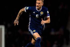 Liam Cooper in action for Scotland during the Euro 2020 qualifier between Scotland and Russia at Hampden. (Photo by Alan Harvey / SNS Group)