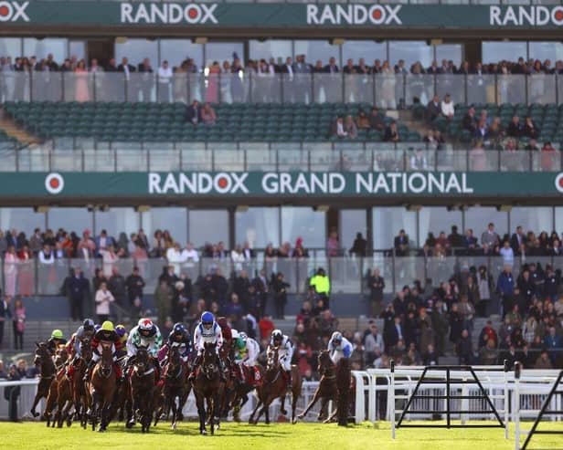 The 2023 Grand National takes place at Aintree on Saturday afternoon. (Photo by Michael Steele/Getty Images)