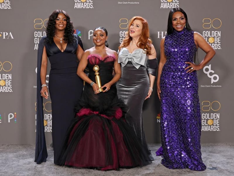 Abbott Elementary beat off Wednesday to claim one of three awards at the Golden Globes.