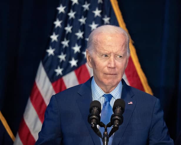 Joe Biden's uncle Ambrose Finnegan died after his US Air Force plane crashed into the Pacific Ocean. His body was never found (Picture: Sean Rayford/Getty Images)
