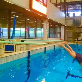 Joe Goldblatt performs a dive at the Royal Commonwealth Pool in Edinburgh (Picture: Courtesy of Joe Goldblatt)