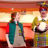 Kirsty Findlay and Barrie Hunter in Jack and the Beanstalk at Perth Theatre