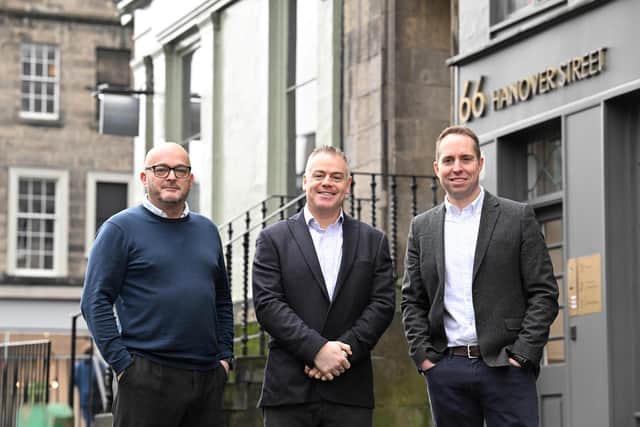 Harry Linklater, partner, deal advisory; Neal Allen, partner and head of deal advisory at HNH Partners in Scotland; and Roger Mayor, partner, deal advisory.