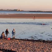 The team were paged to reports of three children in trouble in the water in the Tong area picture: Stornoway Coastguard Rescue Team