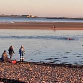 The team were paged to reports of three children in trouble in the water in the Tong area picture: Stornoway Coastguard Rescue Team