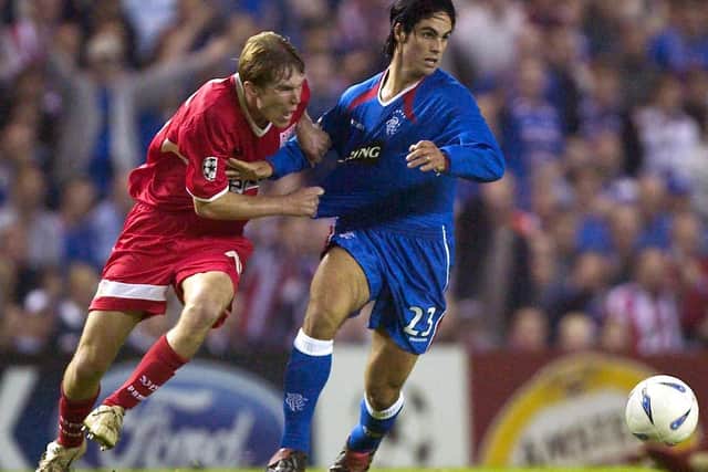 Mikel Arteta formed a brilliant midfield partnership with Barry Ferguson. Picture: SNS