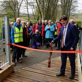 Alexander Burnett MSP did the honours and declares the path open.