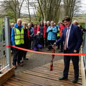 Alexander Burnett MSP did the honours and declares the path open.