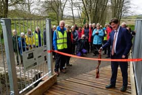 Alexander Burnett MSP did the honours and declares the path open.