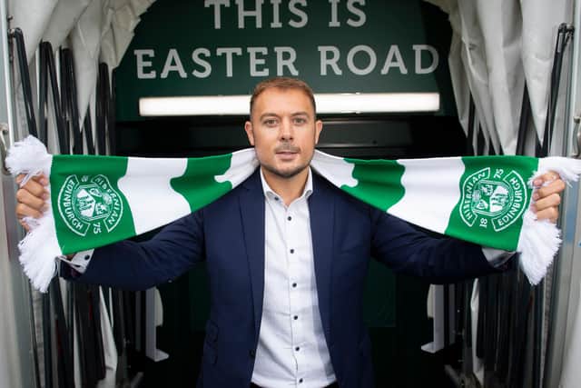 New Hibs chief executive Ben Kensell meets the media for the first time.