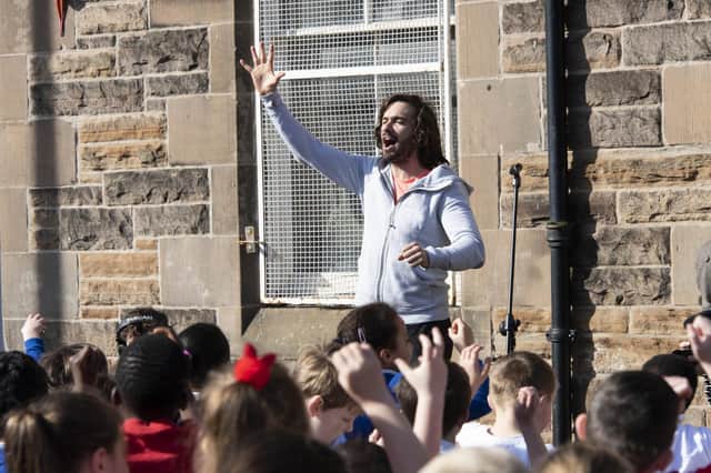 Joe Wicks visited three Edinburgh primary schools at the start of his tour. Picture: Andy O'Brien.