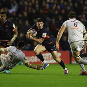 Matt Scott in action for Edinburgh against Bordeaux during the European Rugby Challenge Cup at Murrayfield Stadium.
