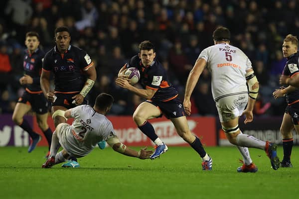 Matt Scott in action for Edinburgh against Bordeaux during the European Rugby Challenge Cup at Murrayfield Stadium.