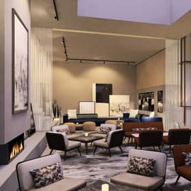 A CGI of the AC Library at the AC By Marriott Glasgow.