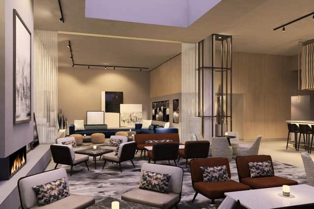 A CGI of the AC Library at the AC By Marriott Glasgow.