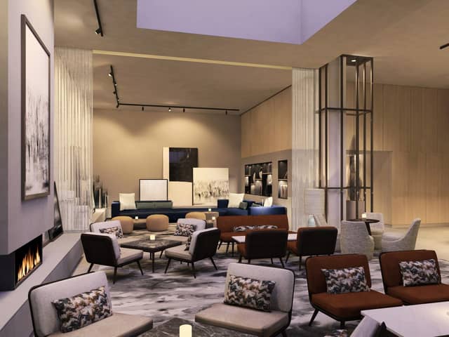 A CGI of the AC Library at the AC By Marriott Glasgow.