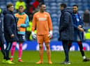 Raith manager Ian Murray with Rangers goalkeeper Allan McGregor at full time following the Scottish Cup quarter-final at Ibrox.  (Photo by Rob Casey / SNS Group)