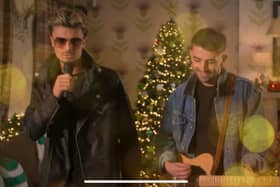 Jota as George Michael in the Celtic Christmas AD. Picture: Celtic FC/Twitter