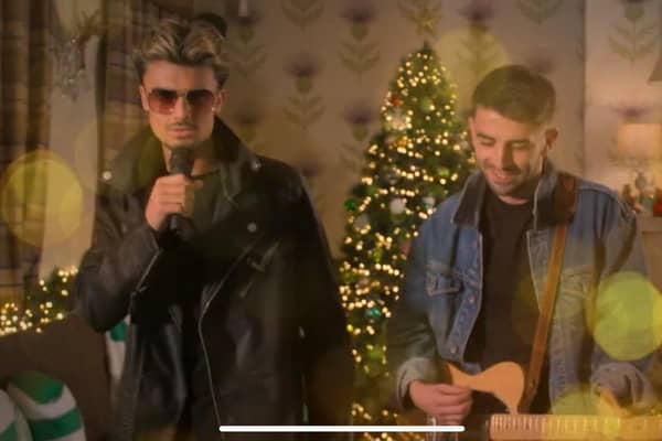 Jota as George Michael in the Celtic Christmas AD. Picture: Celtic FC/Twitter