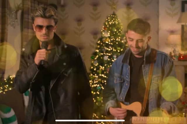 Jota as George Michael in the Celtic Christmas AD. Picture: Celtic FC/Twitter