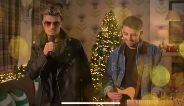 Jota as George Michael in the Celtic Christmas AD. Picture: Celtic FC/Twitter
